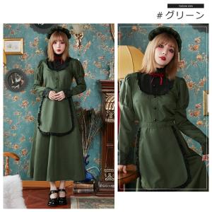 ハロウィン コスプレ 仮装 洋館メイド メイド...の詳細画像4