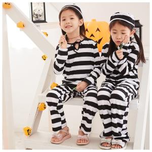 ハロウィン コスプレ 衣装 子供 囚人 囚人服...の詳細画像4