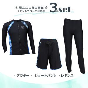 水着 メンズ 上下セット ラッシュガード フィ...の詳細画像3