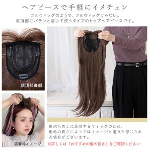 部分ウィッグ ヘアピース ロング 自然 バレな...の詳細画像4