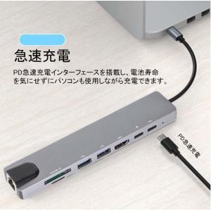 8in1 USB Type-C PD ハブ変換...の詳細画像2