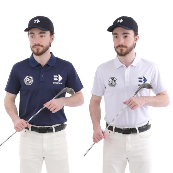 [Brightrust] ポロシャツ メンズ ゴルフ ウエア 半袖 ポリエステル 速乾 通気性 スト...