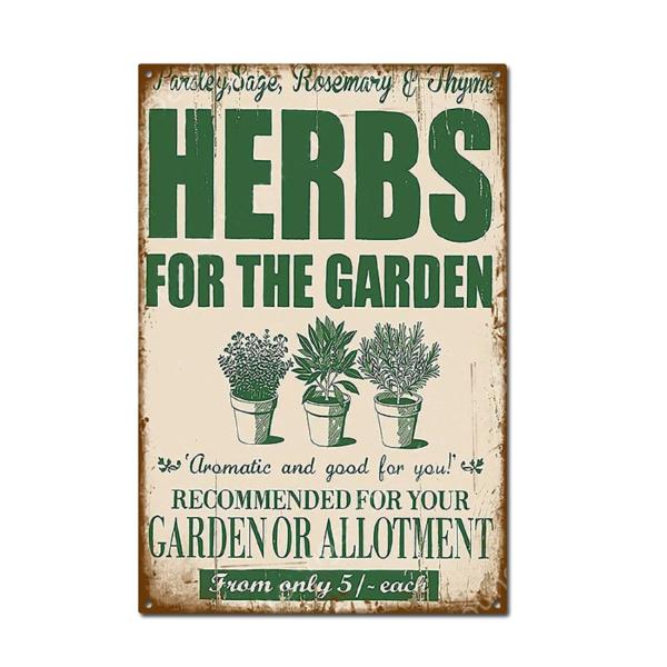 ガーデニング 雑貨 プランター プレート ブリキ 看板 パネル アンティーク インテリア 壁掛け (...