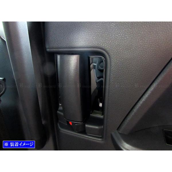 BRIGHTZ ノア 90 95 ステンレスインナースライドドアハンドルカバー 皿 4PC 黒 アウ...