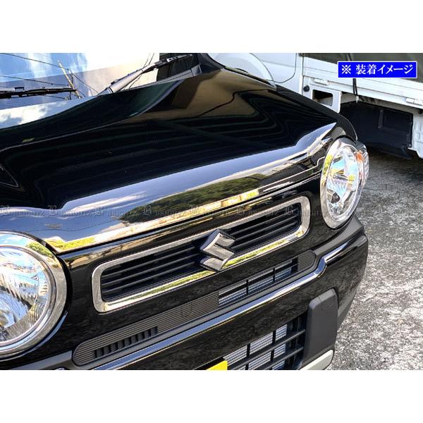 BRIGHTZ ハスラー MR92S MS52S 超鏡面ステンレスメッキボンネットリップモール 1P...