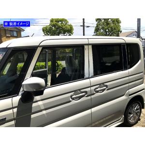 スペーシアカスタム MK54S MK94S 超鏡面 ステンレス メッキ ピラー
