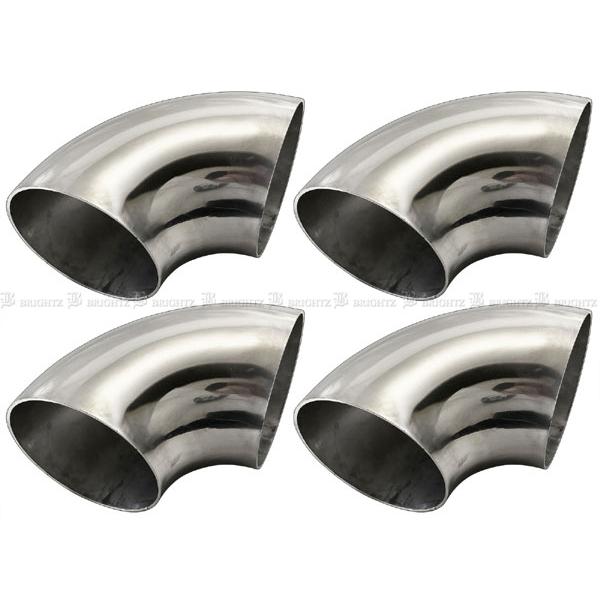 80φ 90度 ステンレス 曲げ パイプ エルボ 1.2mm厚 中間 ジョイント エキゾースト カッ...