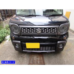 スペーシアギア MK53S メッキ ヘッド ライト リング ランプ