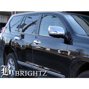 プラド 150 超鏡面 ステンレス メッキ ウィンドウ モール 6PC ウェザー