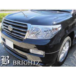 ランクル 200 UZJ200 URJ202 前期 メッキ ヘッド ライト リング ランプ