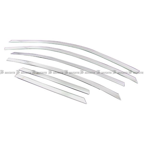 ハリアー ZSU60W ZSU65W 超鏡面 ステンレス メッキ アッパー ウィンドウ モール 6P...