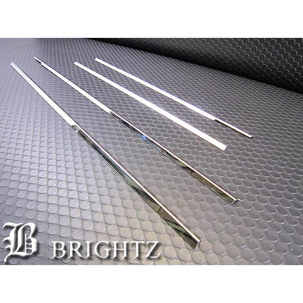 フレア MJ34S MJ44S 超鏡面 ステンレス メッキ ウィンドウ モール 4PC ウェザースト...