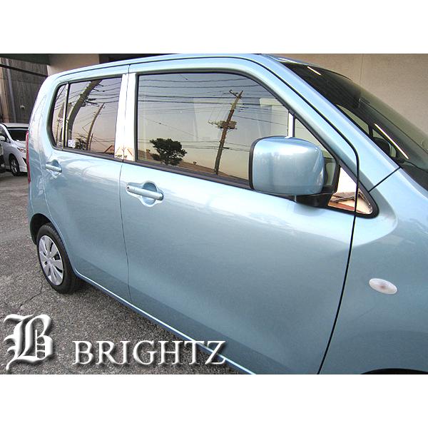 フレア MJ34S MJ44S 超鏡面 ステンレス メッキ ピラー パネル バイザー無用 12PC ...