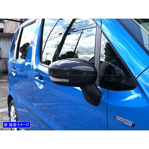 フレア MJ55S MJ95S リアル カーボン サイド ドア ミラー カバー ガーニッシュ ベゼル...