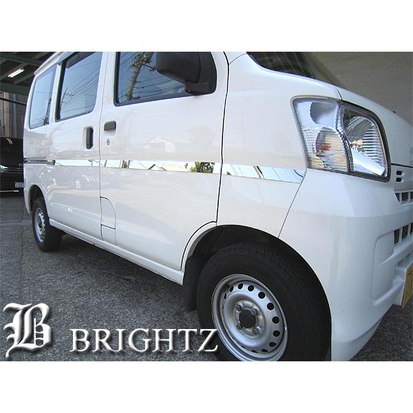 ハイゼットカーゴハイブリッド S320V S320V改 超鏡面 ステンレス メッキ サイド ドア モ...