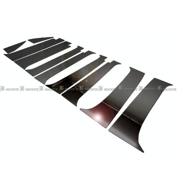 ハイゼットカーゴハイブリッド S320V S320V改 超鏡面 ステンレス ブラック メッキ ピラー...