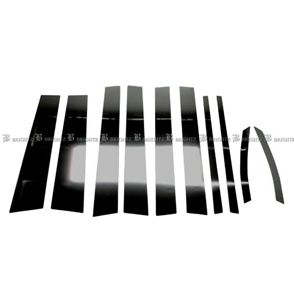 ヴォクシー ZWR80W 超鏡面 ステンレス ブラック メッキ ピラー パネル カバー バイザー無用...