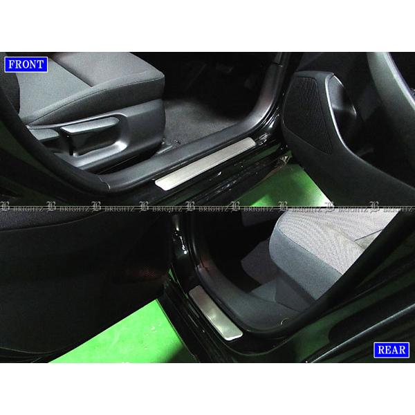 カローラツーリング ZWE215W ZWE219W ステンレス エントランス モール 4PC スカッ...