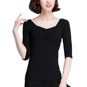 ダンス ジャズ バレエ ヨガ シンプルTシャツ トップス