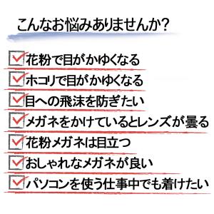 花粉 メガネ 花粉対策メガネ ゴーグル サング...の詳細画像1