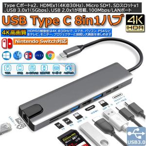 USB C ハブ Type-C 8in1 HUBマルチ変換アダプター 87W PD出力 LANポート...