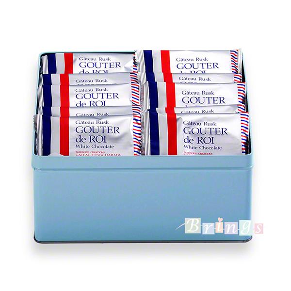 W1 ガトーフェスタ ハラダ ラスク グーテ・デ・ロワ ホワイトチョコレート 中缶 40枚 専用手提...