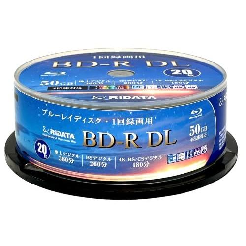 ・RiDATA （ライデータ） １回 録画用 片面2層 ブルーレイディスク ホワイトプリンタブル B...