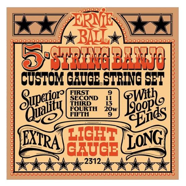 品 ERNIE BALL 2312 バンジョー弦 5弦 (09-09) 5-STRING STAIN...