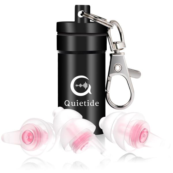 Quietide 耳栓 安眠 防音 睡眠用耳栓 小さいサイズ フィルター搭載 遮音値32dB 飛行機...