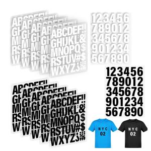 アイロン接着文字ステッカー アイロン転写シート アルファベットステッカー A-Z 数字記号 大文字の英字 熱転写文字 印刷 プリント 布地用