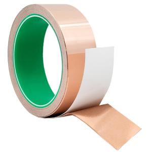 DanYun 銅箔テープ 幅25mm×長さ20m 両面導電性 導電テープ 銅箔粘着テープ 導電性接着剤 静電気除去 電磁波シールド ギター/