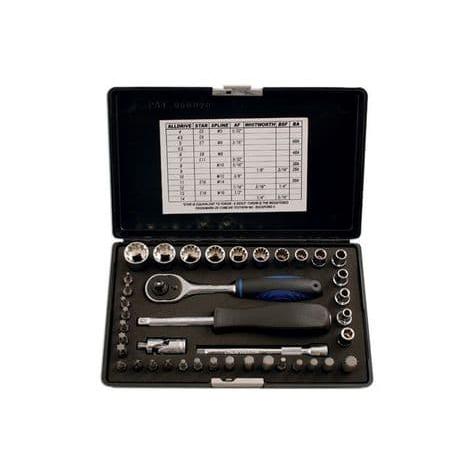 Laser 3568 1/4"D オールドライブ ソケット セット 40pc