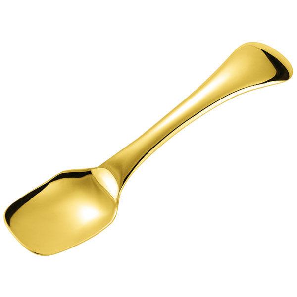 純銅製 アイスクリームスプーン 日本製 スクエア ゴールド 高品質 食べごろ 金メッキ 燕三条　食感...