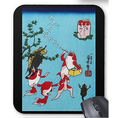 歌川国芳『 金魚づくし 』のマウスパッド：フォトパッド（ 浮世絵シリーズ ） (玉や玉や)