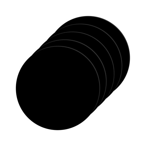 DARENYI 5枚アクリル板 円形 黒 直径15cm 厚さ1mm 不透明アクリル板 丸いプラスチッ...