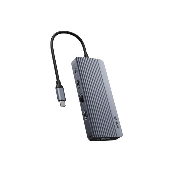 Anker USB-C ハブ (10-in-1, Dual Display) 100W USB PD...