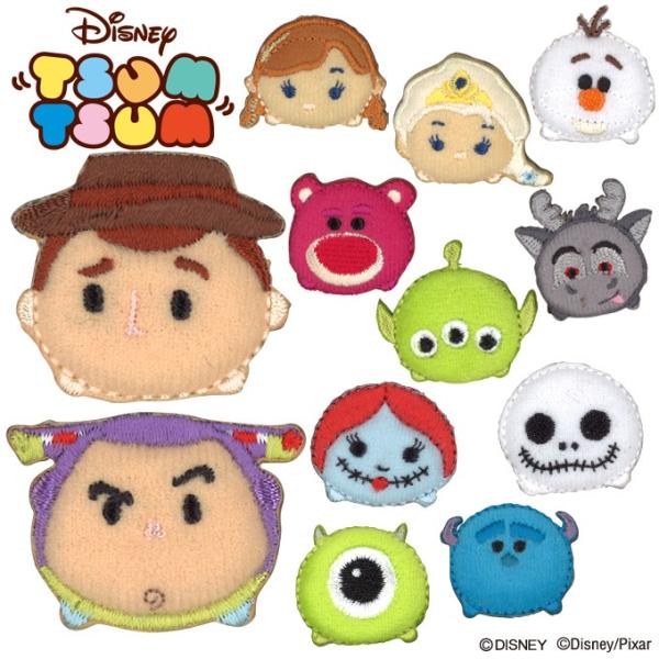 ワッペン ディズニーツムツム PART2 ディズニー アイロン シール かわいい 刺繍 キャラクター...