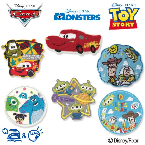 【新柄4種追加！】ワッペン ピクサー 大 トイ・ストーリー カーズ モンスターズ・インク ディズニー...