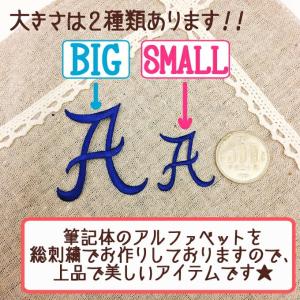 文字ワッペン アルファベット 筆記体 小 O〜...の詳細画像2