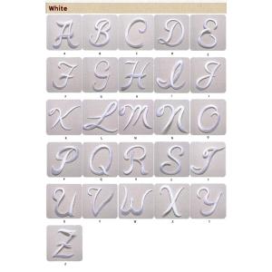 文字ワッペン アルファベット 筆記体 小 O〜...の詳細画像3