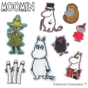 ワッペン MOOMIN ムーミン ミニワッペン アイロン シール かわいい 刺繍 キャラクター マーク プレゼント 服｜broderie01