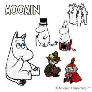 ワッペン MOOMIN ムーミン クロスステッチ アイロン シール かわいい 刺繍 キャラクター マーク プレゼント 服