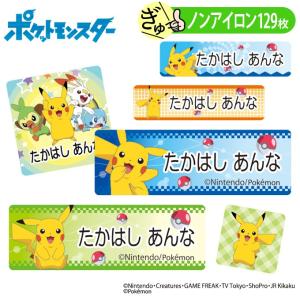 お名前シール ポケットモンスター ノンアイロン タグ用 布用 洗濯OK アイロン不要 服 送料無料 PR