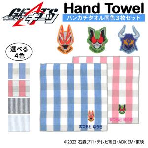ブロドリー 名入れ 刺繍 ポケットタオル 仮面ライダーギーツ 3枚 名前
