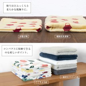 ガーゼタオル フェイスタオル 4枚セット ここ...の詳細画像4