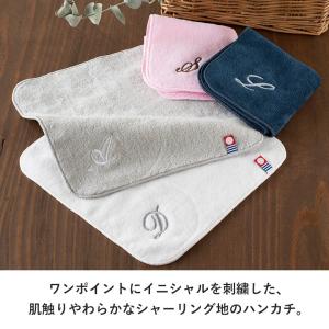 (今治袋ラッピング) イニシャルタオルハンカチ...の詳細画像1