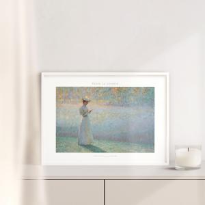 額縁付き YUYA「白い鳥が飛ぶ」切り絵作家 アートポスター 天然木
