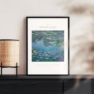 アートポスター 睡蓮 花 自然 絵画 風景画 名...の商品画像