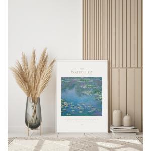 アートポスター 睡蓮 花 自然 絵画 風景画 ...の詳細画像1