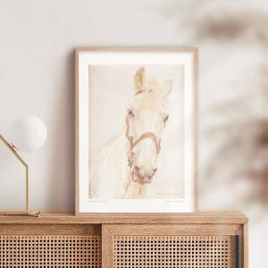 並行輸入品】 ZXHYWYM 2ピース 馬 ウォールアート 白い馬の絵 茶色の馬